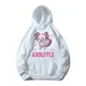 I Axolotl – sweat-shirt à capuche pour enfants imprimé graphique tendance blanc mignon rose