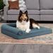 FurHaven Paw Quilted Full Support L-Chaise Sofa Pet Bed Metal in Blue | 8 H x 32 W x 40 D in | Wayfair 54581815