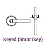 Kwikset Kingston Storeroom Door Lever w/ Smartkey in Gray | 2.98 H x 5.77 W in | Wayfair KW5506047