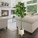 Primrue 60" Artificial Fiddle leaf fig Tree in Basket Plastic in Black | 60 H x 24 W x 24 D in | Wayfair 0B24D2AE0EB9449991E75AA06224AEDD