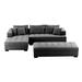 Gray Sectional - Hokku Designs Dianne 3-Seat L-Shape Sectional Sofa Couch Set w/Chaise Lounge Ottoman Coffee Table Bench Linen/ | Wayfair