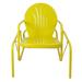 Northlight Outdoor Retro Metal Tulip Glider Patio Chair Yellow