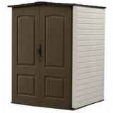 Rubbermaid 5x4ft Weatherproof Outdoor Storage Shed Canteen Brown/Putty