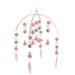 1pc Nordic Style Wooden Beads Wind Chime Childrens Room Decoration Hallways Hanging Pendant (Pink)