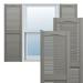 Ekena Millwork 14 1/2 W x 73 H Mid-America Vinyl TailorMade Cathedral Top Center Mullion Open Louver Shutters w/Installation Shutter-Lok s (Per Pair) 008 - Clay