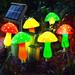 Home Decoration WMYBD Outdoor Solar Mushrooms Lights LED Solar Garden Decor Stake Lights Colored Lights 8 Modes Outside Waterproof Solar Powered Garden Christmas Lights