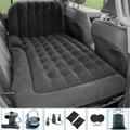 SHZICMY Car Inflatable Air Bed Travel Mattress Seat Sleep Cushion Mat Pillow Pump Camp Black