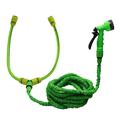 TFFR Garden Hose 100ft Expandable Garden Hose Water Hose with 7 Functional Nozzle No Kink Flexible Hose Lightweight Water Hose with 3/4 Solid Brass FittingsDouble Latex Core (Green One Size)
