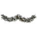 6’ x 8" Pinecone and Berries Artificial Christmas Garland, Clear LED - Green