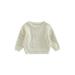 Gwiyeopda Toddler Baby Girl Boy Sweater Long Sleeve Knit Chunky Oversized Sweater Pullover