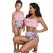 SILVERCELL Baby Girls Bikini Swimsuit Set Family Matching Mother Girl Swimwear Baithing Suit