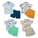 BULLPIANO 1-5Y Infant Toddler Baby Boys Kids Outfits Cute Print Tank Tops T-Shirt+Short Pants Summer Clothing Sets