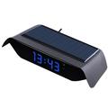 Tohuu Car Digital Clock with Thermometer Solar Powered Auto Dashboard LCD Digital Electronic Clocks Multi-Function Universal Wireless Car HUD Head Up Luminous Display with Date Time portable