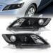 AJP Distributors Black Housing Clear Lens Corner Reflector Factory Style Projector Headlights Driving Signal Bumper Lamps Assembly Pair Compatible/Replacement For Toyota Camry 2007 2008 2009 07 08 09