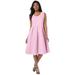 Plus Size Women's Cotton Denim Dress by Jessica London in Pink (Size 28)