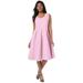 Plus Size Women's Cotton Denim Dress by Jessica London in Pink (Size 22)