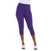 Plus Size Women's Everyday Capri Legging by Jessica London in Midnight Violet (Size 18/20)