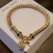 Nine West Jewelry | Nine West Gold-Toned Heart Charm 8" Stretch Bracelet New In Box | Color: Gold | Size: Os