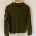 J. Crew Sweaters | Jcrew Soft Mock Neck Woven Sweater In Green | Color: Green | Size: Xxs