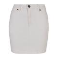 Jerseyrock URBAN CLASSICS "Urban Classics Damen Ladies Organic Stretch Denim Mini Skirt" Gr. 27, weiß (offwhite raw) Damen Röcke