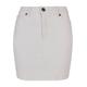 Jerseyrock URBAN CLASSICS "Urban Classics Damen Ladies Organic Stretch Denim Mini Skirt" Gr. 27, weiß (offwhite raw) Damen Röcke