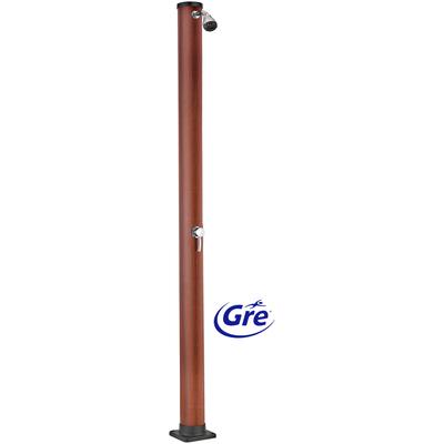 Solardusche GRE, braun (holzoptik), B:11cm H:200cm L:11cm, Kunststoff, Outdoorduschen, in Holzoptik, Höhe: 200 cm, 20 Liter Tank Image