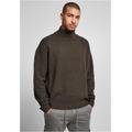 Kapuzenpullover URBAN CLASSICS "Herren Oversized Roll Neck Sweater" Gr. XXL, schwarz (blackbird) Herren Pullover Kapuzenpullover