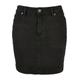 Jerseyrock URBAN CLASSICS "Urban Classics Damen Ladies Organic Stretch Denim Mini Skirt" Gr. 26, schwarz (black washed) Damen Röcke