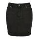 Jerseyrock URBAN CLASSICS "Damen Ladies Organic Stretch Denim Mini Skirt" Gr. 26, schwarz (black washed) Damen Röcke