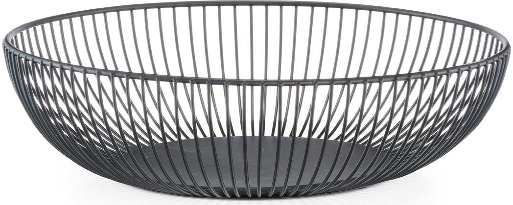 Obstschale ZELLER PRESENT, schwarz, H:8cm Ø:28cm, Metall, Schüsseln, Obstschale, in klarem Design