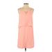 Bar III Casual Dress - DropWaist: Pink Solid Dresses - Women's Size Small