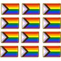 12/24/100/150 Pcs Inclusive Progress Pride Pin Brooches Rainbow Gay Flag Badge Brooch LGBT Enamel Progressive Lapel Badges Pins Bulk Decoration for Clothes and Bags Gifts (150)