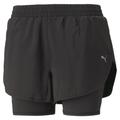 Laufshorts PUMA "Run Favourite 2-in-1 Damen" Gr. XS, Normalgrößen, schwarz (black) Damen Hosen Sport Shorts