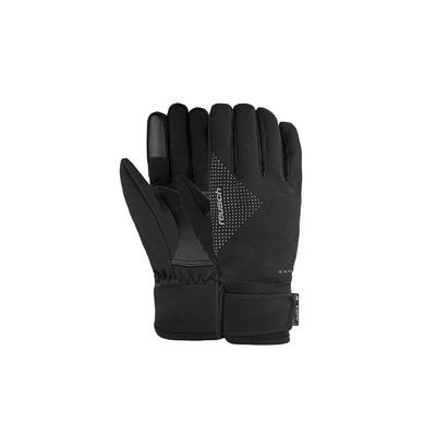 Laufhandschuhe REUSCH "Outdoor Sports R-TEX XT TOUCH-TEC™", Damen, Gr. XXL, silber (schwarz, silberfarben), 91% Polyester, 6% Polyurethan, 3% Elasthan, mehrfarbig, klassisch, Handschuhe, mit Display-Bedienfunktion Image
