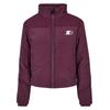 Winterjacke STARTER BLACK LABEL "Starter Black Label Damen Ladies Starter Logo Puffer Jacket", Damen, Gr. M, rot (schwarzviolet), 100% Polyester, unifarben, casual, normal, amerikanischer Ausschnitt, Langarm, Jacken