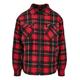 Outdoorjacke URBAN CLASSICS "Herren Plaid Teddy Lined Shirt Jacket" Gr. XXL, rot (red, black) Herren Jacken Outdoorjacken