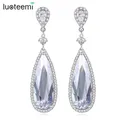 LUOTEEMI-Boucles d'Oreilles Goutte d'Eau en Forme de Goutte d'Eau Accessoires de Luxe Longs et