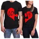 T-shirt pour couple King Queen Love Jigsaw Print T-shirt pour femme T-shirt décontracté pour