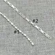 Chaîne de câble rectangulaire en argent Sterling 925 perle découpée en diamant chaîne inachevée