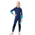 Combinaison Thermique de Plongée en Néoprène de 3mm pour Enfant Maillot de Bain Épais pour Fille