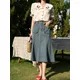 MISHOW-Jupe en jean pour femme design vintage coréen jupe midi sirène pour femme de bureau 100%