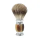 Silver tip-Pure Danemark ger Hair Resplendissant Brush Hand-Crafted Resin Handle Backing Shaving
