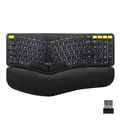 Delux – clavier ergonomique sans fil GM902 PRO avec récepteur USB rétroéclairé interrupteur à