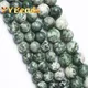Perles en pierre de jaspe naturelle point vert 4 6 8 10 12mm rondes amples pour la fabrication