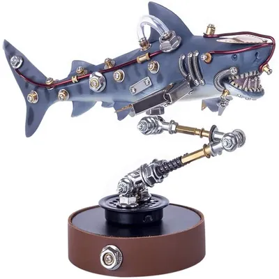 Puzzle Mécanique 3D en Métal Kit de Modèles d'Animaux Requin Jouet à Faire Soi-Même