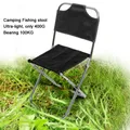 Chaise pliante ultralégère en nylon et alliage d'aluminium siège de petite taille tabouret pour