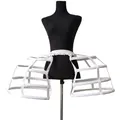 Jupon court en forme de Cage d'oiseau pour femmes taille élastique créoles Cosplay Vintage