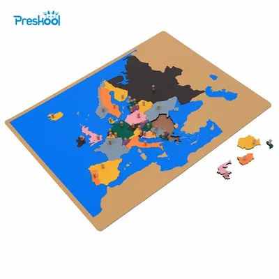Puzzle carte de l'Europe Montessori jouet d'apprentissage et d'éducation pour bébé éducation de la