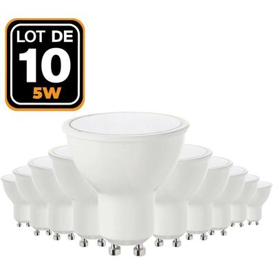 10 Glühlampen GU10 5W eq. 40W Warmweiß 3000K Hohe Helligkeit