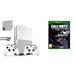 Pre-Owned Microsoft 234-00051 Xbox One S White 1TB Gaming Console with 2 Controller Included with Call of Duty- Ghosts BOLT AXTION Bundle (Refurbished: Like New)